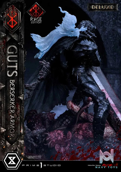 Ultimate Premium Masterline Berserk Guts, Berserker Armor Rage Edition UPMBR-18 UPMBR-18DX(Licensed) - Prime 1 Studio resin statue Navy Toys anime figure
