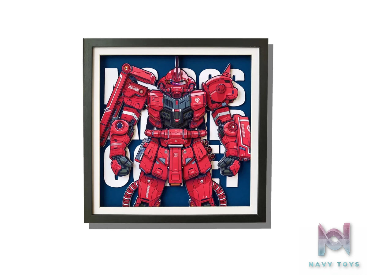 KALA HOME Studio – Red Zaku 3D Decorative Painting Gundam
