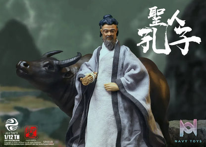 303TOYS Studio – 1/12 Sage Series CONFUCIUS The Sage Teacher Riding A Water Buffalo Eastward Edition SR001B