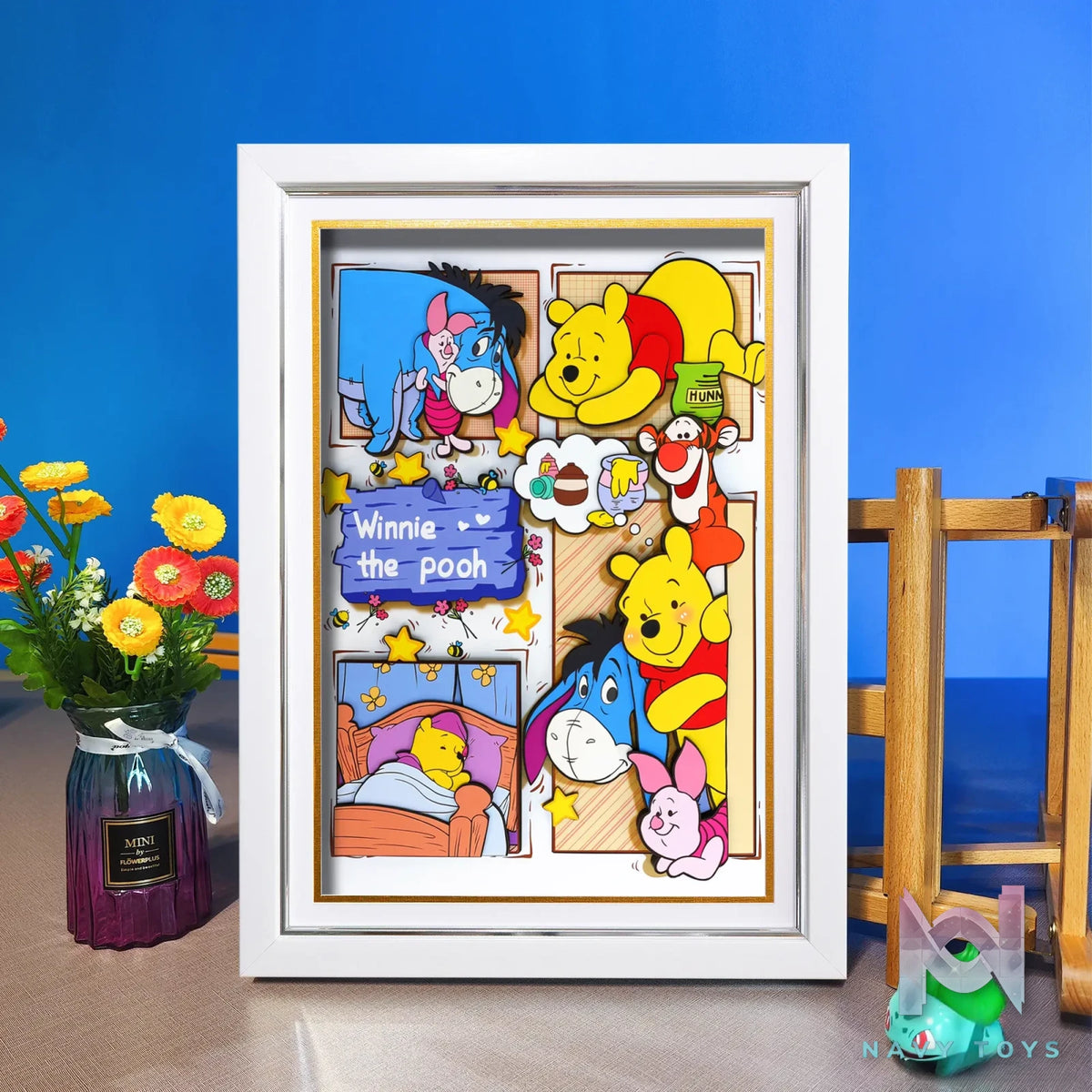 Yu Zhi Jiang Studio – Winnie the Pooh Multiple Characters 3D Decorative Painting Winnie the Pooh and Friends