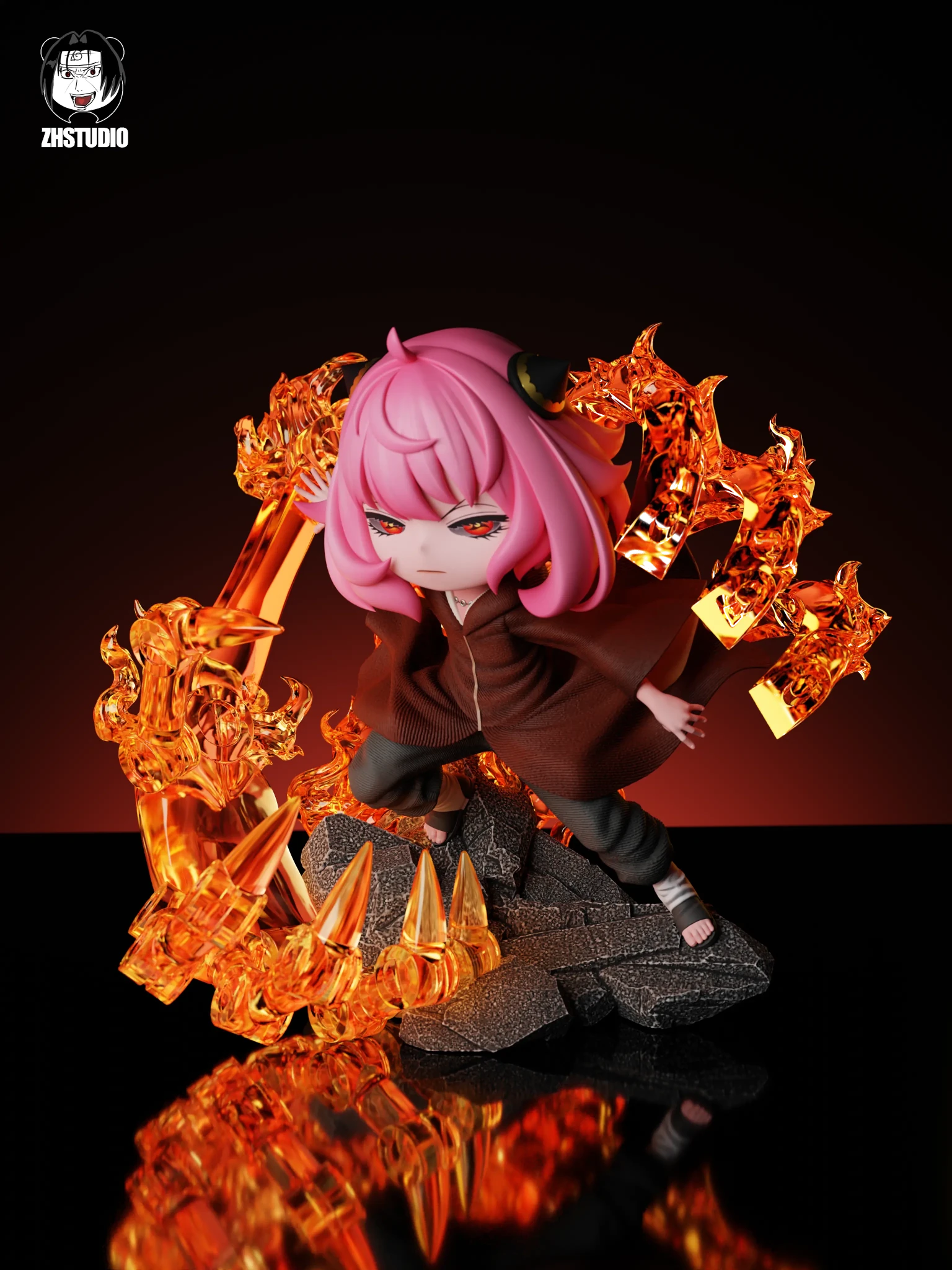 ZH Studio - Anya Cosplay Edo Itachi Spy x Family resin statue Navy Toys anime figure