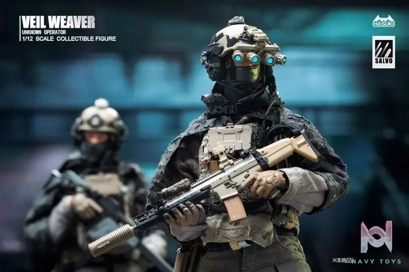 HASUKI – SALVO Series SA04 Veil Weaver 1/12 Complete Model Action Figure (Licensed)