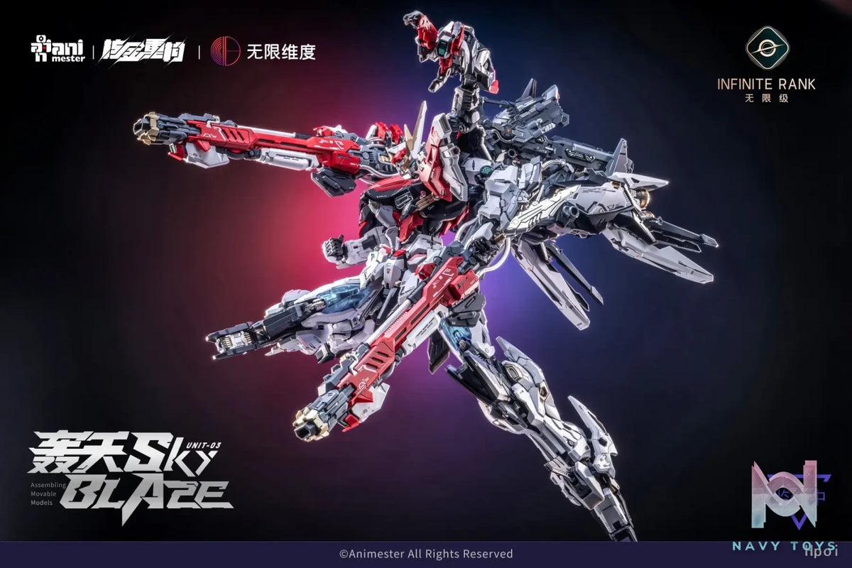 Nuclear Gold Reconstruction X Infinite rank – Crystal Envoy Unit 3 Mecha Sky Blaze 1/72 plastic model kits (Licensed)