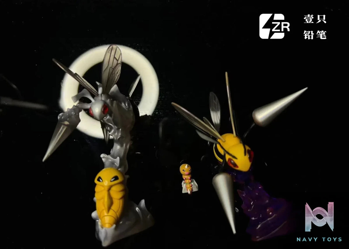 ZR Studio – Pokemon Beedrill evolutionary group & Mega Beedrill