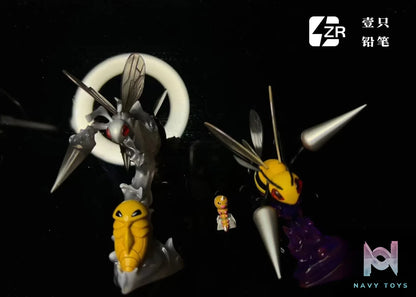 ZR Studio – Pokemon Beedrill evolutionary group & Mega Beedrill