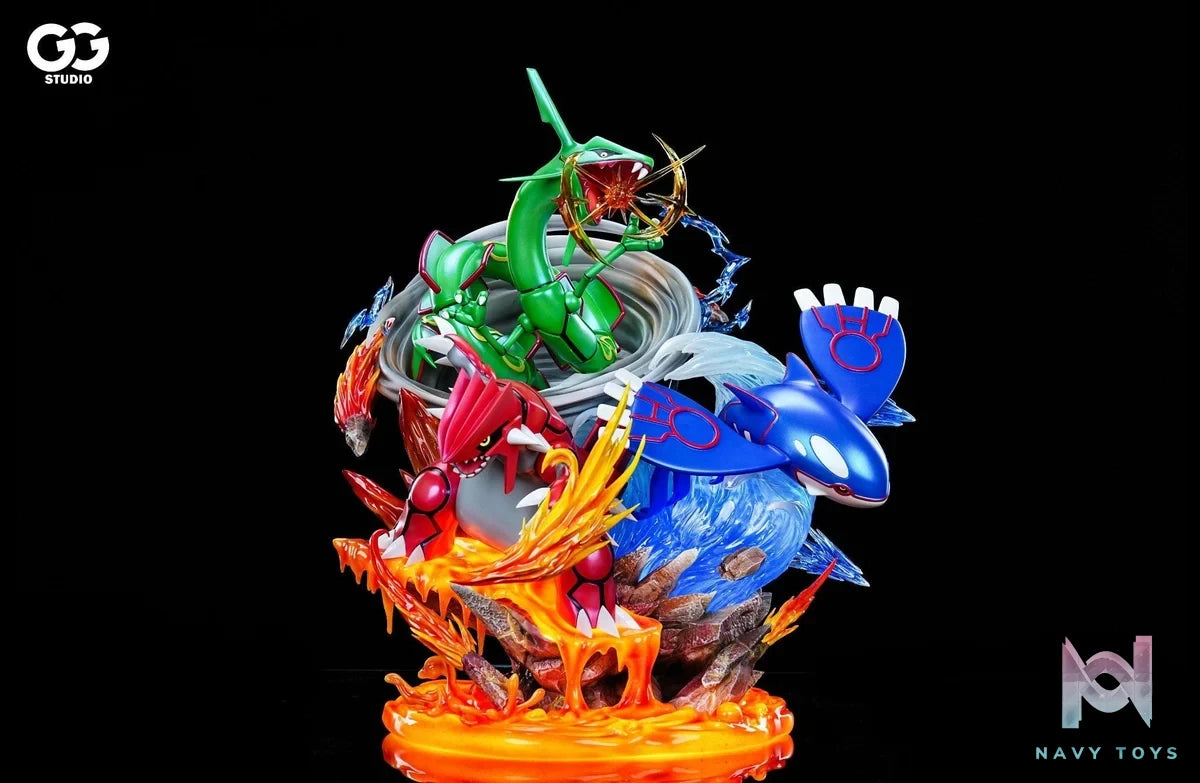 GG Studio - Weather Trio Groudon, Kyogre, Rayquaza - Pokemon resin statue GG Studio anime figure