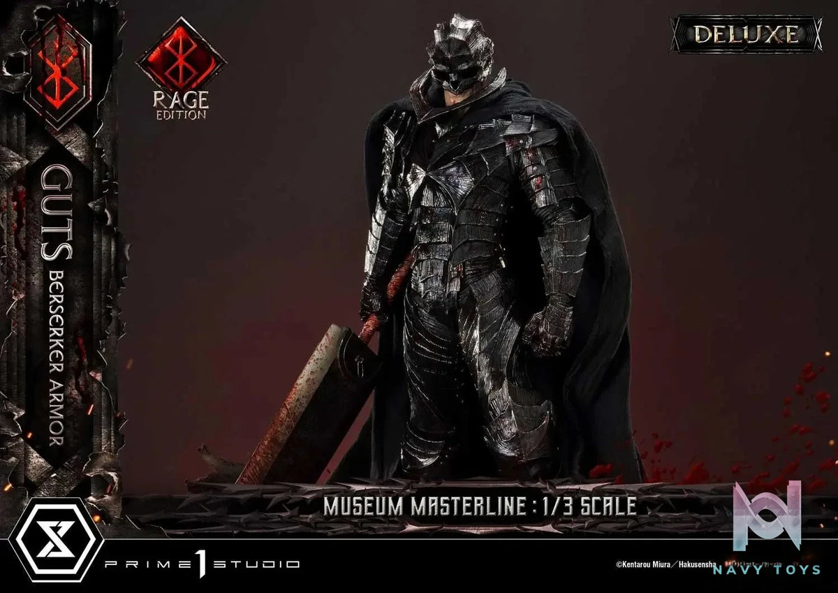Museum Masterline Berserk Guts, Berserker Armor Rage Edition MMBR-03 MMBR-03DX MMBR-03DXS (Licensed) - Prime 1 Studio resin statue Navy Toys anime figure