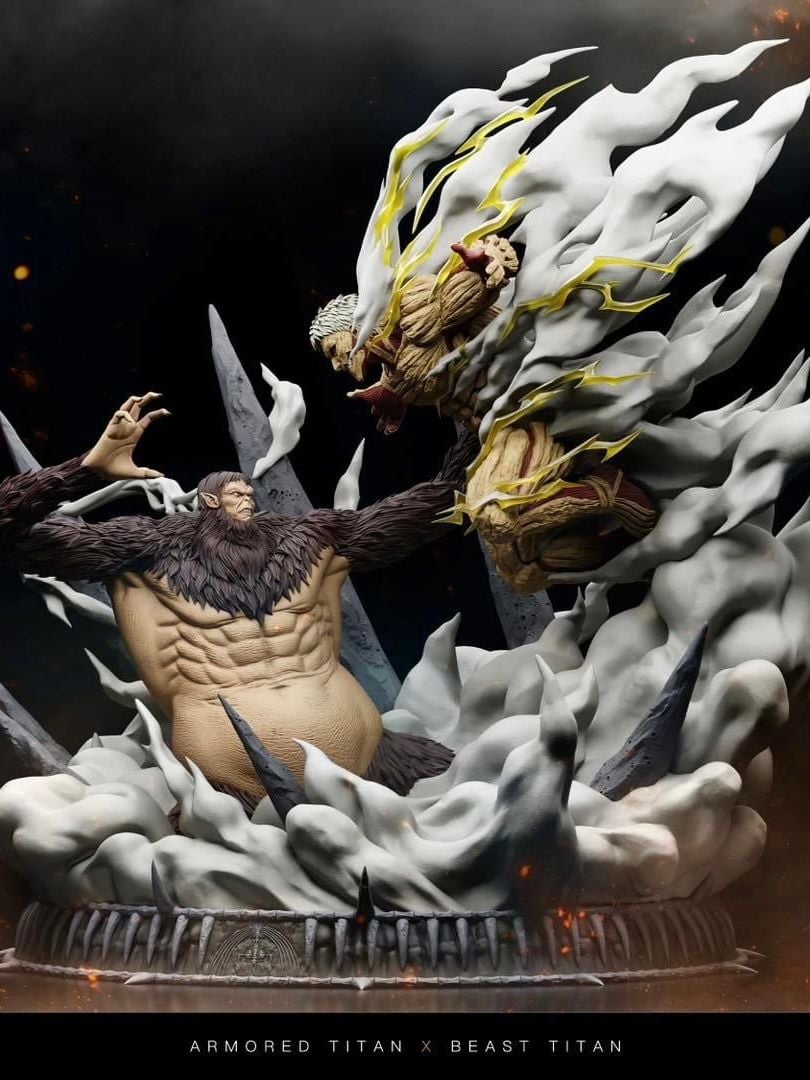 Armored Titan VS Beast Titan - Attack On Titan - Chikara Studio resin statue Chikara Studio anime figure