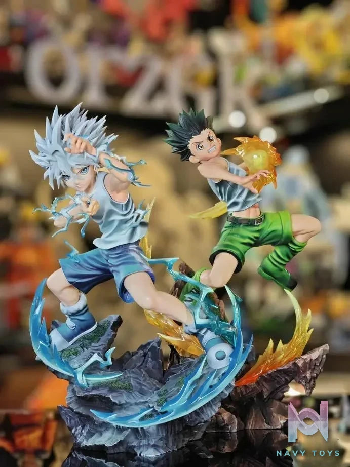 Aftershock Studio & Fibonacci Studio - HUNTER × HUNTER Killua Zoldyck & Gon Freecss resin statue Navy Toys anime figure