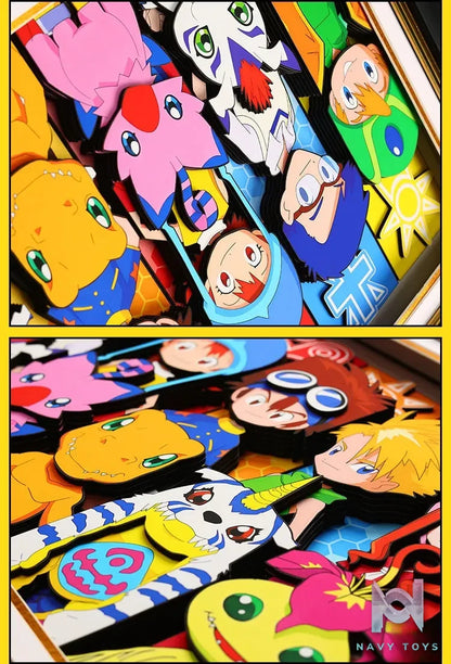 Yu Zhi Jiang Studio – Digimon Multiple Characters Series #3 3D Decorative Painting Digimon