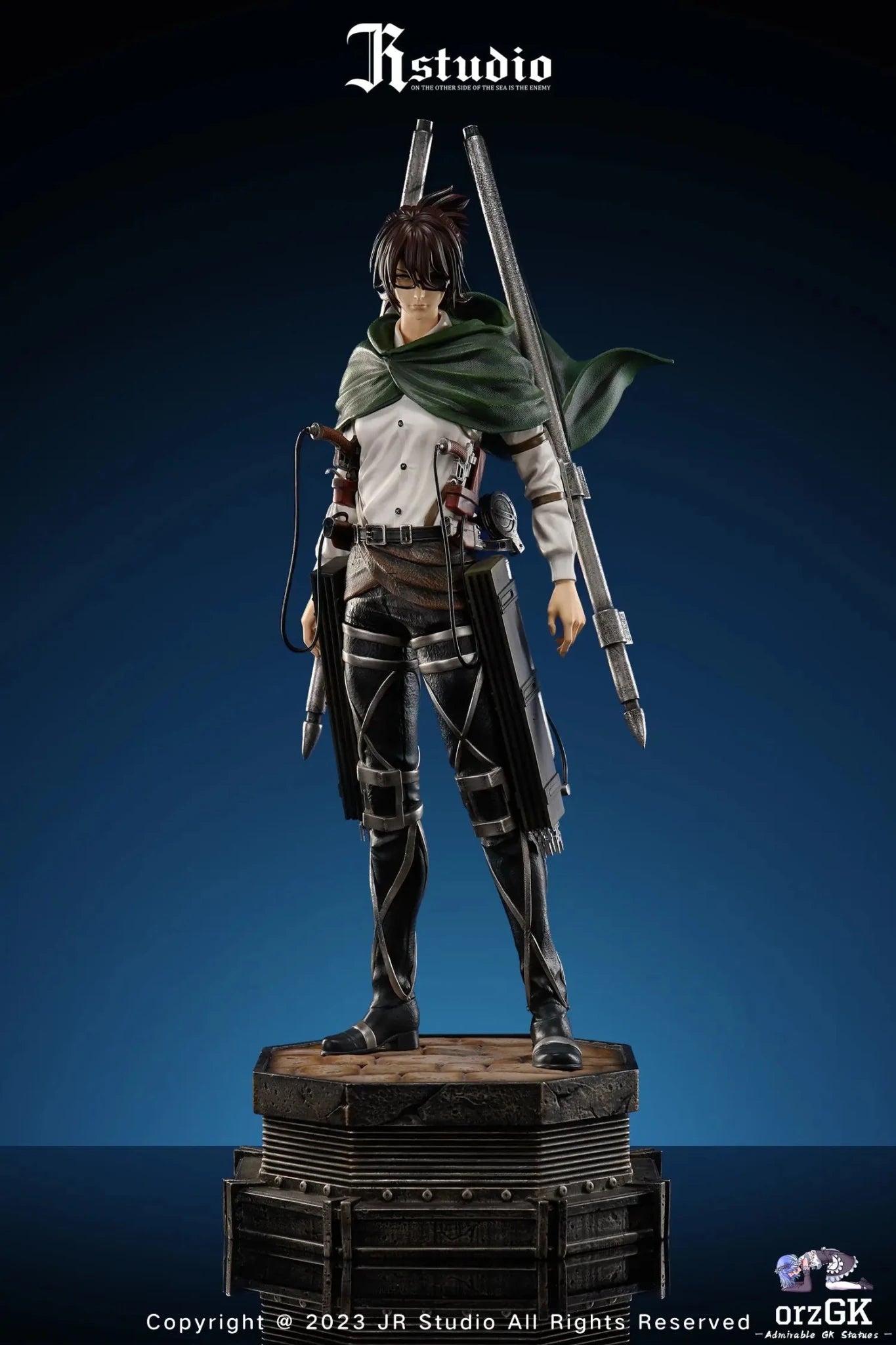 JR Studio - Attack on Titan Hange Zoe resin statue Navy Toys anime figure