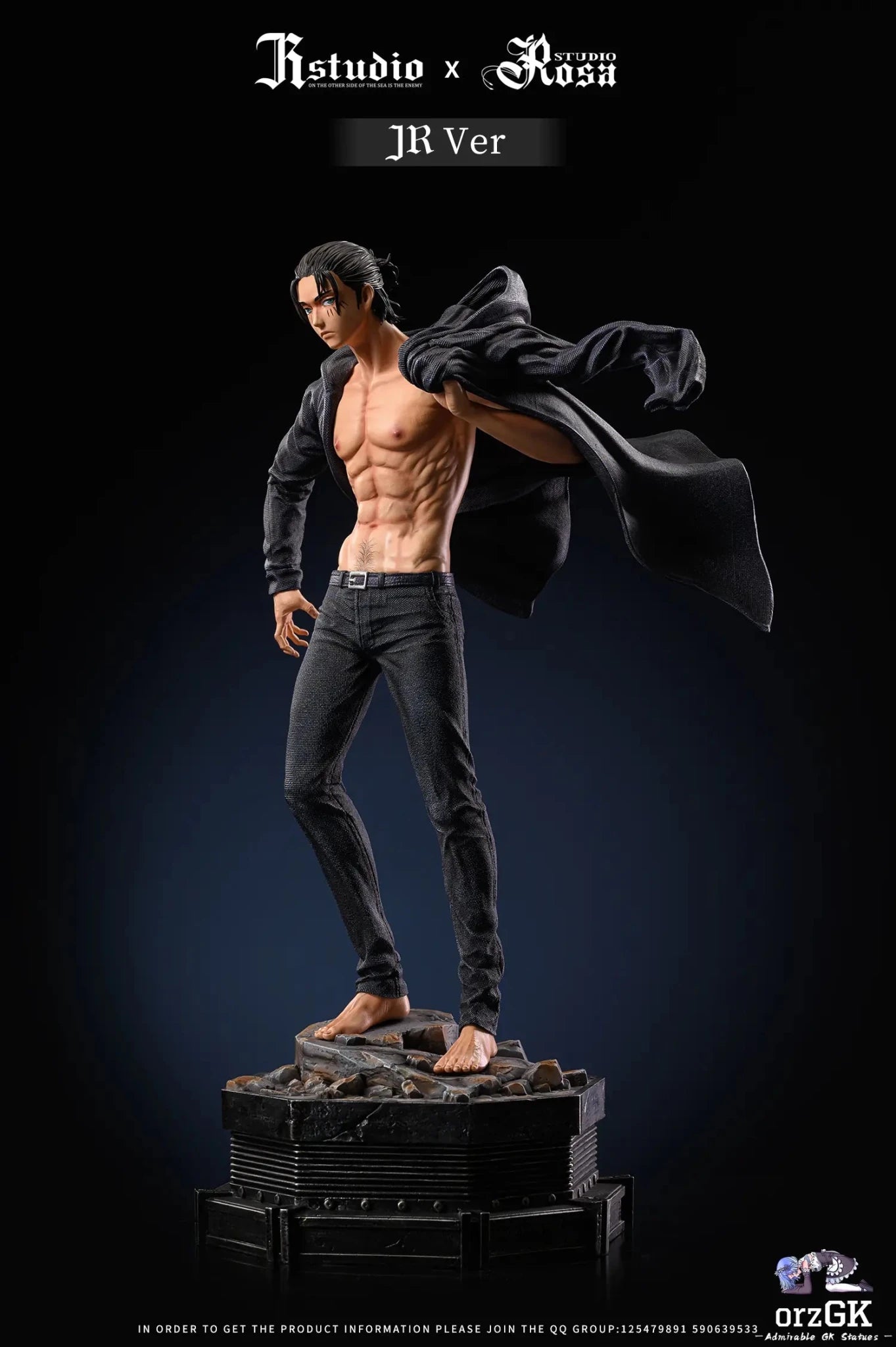 JR Studio & Rosa Studio - Attack on Titan Eren Jaeger resin statue Navy Toys anime figure