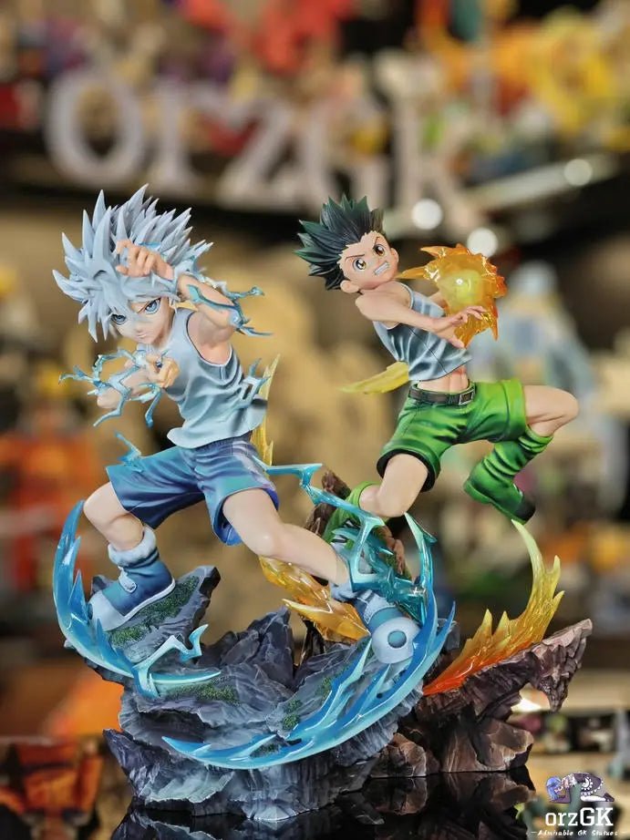 Aftershock Studio & Fibonacci Studio - HUNTER × HUNTER Killua Zoldyck & Gon Freecss resin statue Navy Toys anime figure