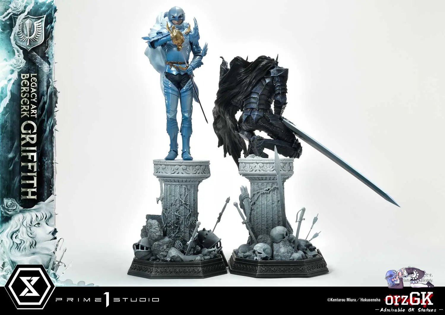 Guts & Griffith Set LABR-01S LABR-02S (Licensed) - Legacy Art Kentaro Miura Berserk - Prime 1 Studio resin statue Navy Toys anime figure