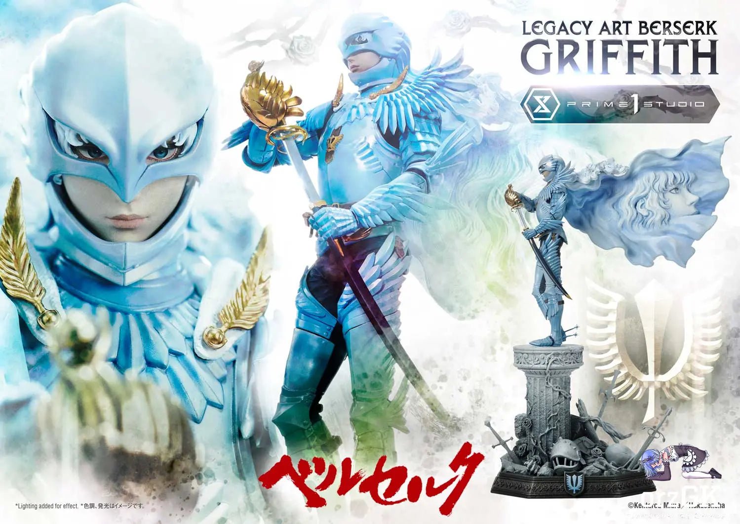 Legacy Art 'Kentaro Miura' Berserk Griffith LABR-02 LABR-02S(Licensed) - Prime 1 Studio resin statue Navy Toys anime figure