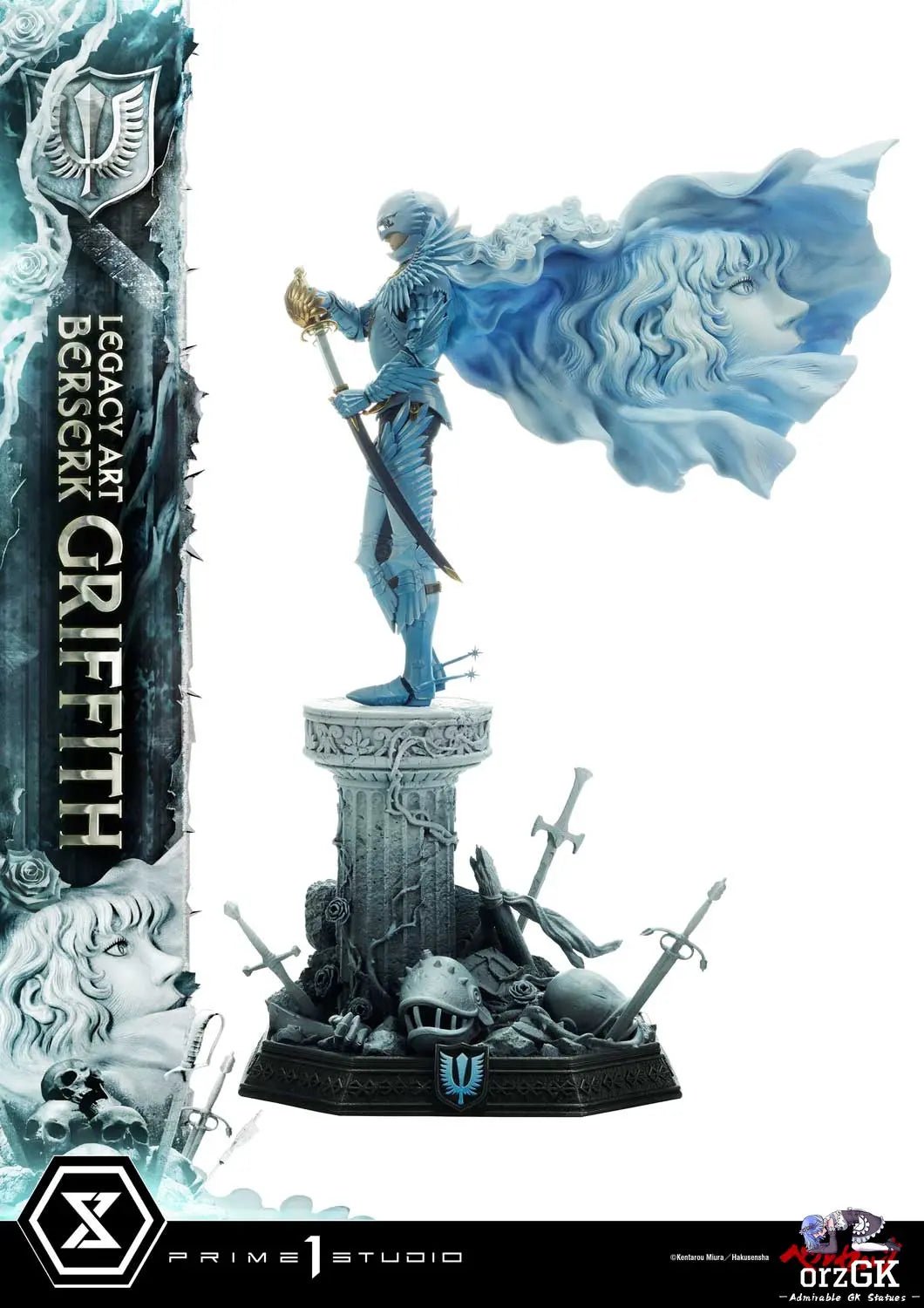 Legacy Art 'Kentaro Miura' Berserk Griffith LABR-02 LABR-02S(Licensed) - Prime 1 Studio resin statue Navy Toys anime figure