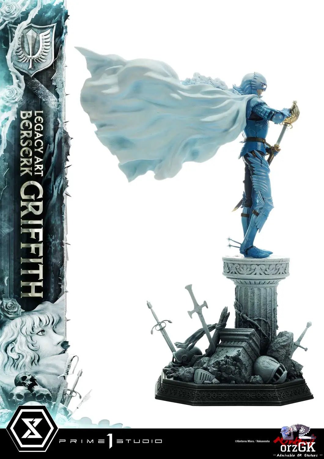 Legacy Art 'Kentaro Miura' Berserk Griffith LABR-02 LABR-02S(Licensed) - Prime 1 Studio resin statue Navy Toys anime figure