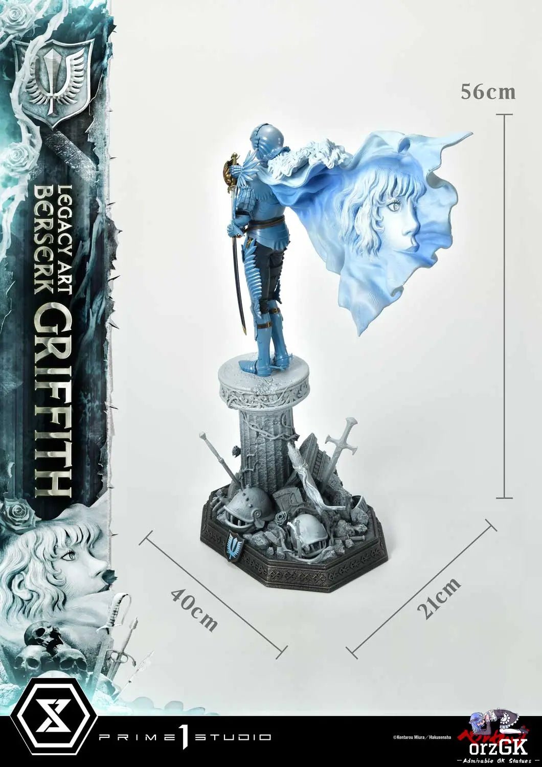 Legacy Art 'Kentaro Miura' Berserk Griffith LABR-02 LABR-02S(Licensed) - Prime 1 Studio resin statue Navy Toys anime figure