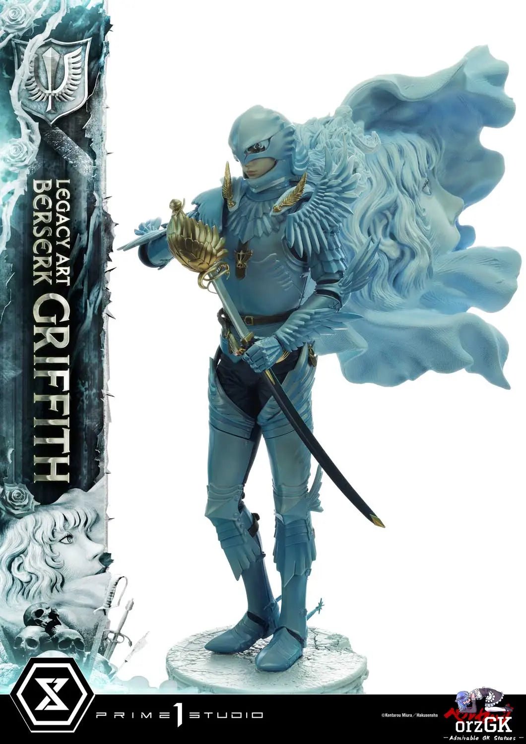 Legacy Art 'Kentaro Miura' Berserk Griffith LABR-02 LABR-02S(Licensed) - Prime 1 Studio resin statue Navy Toys anime figure