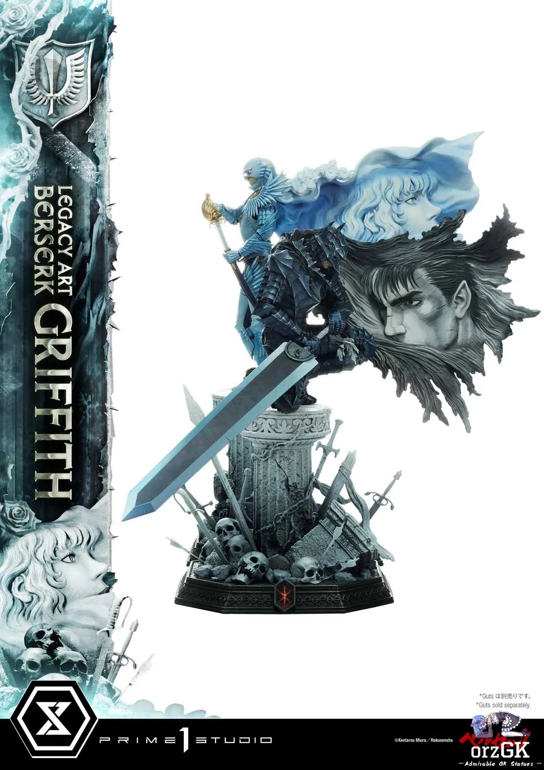 Legacy Art 'Kentaro Miura' Berserk Griffith LABR-02 LABR-02S(Licensed) - Prime 1 Studio resin statue Navy Toys anime figure