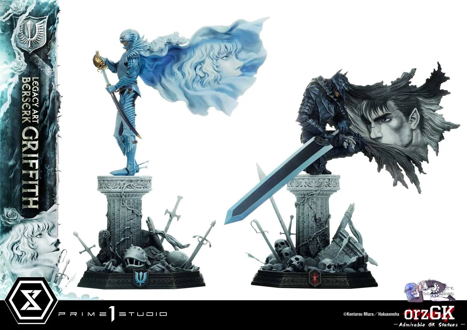Legacy Art 'Kentaro Miura' Berserk Griffith LABR-02 LABR-02S(Licensed) - Prime 1 Studio resin statue Navy Toys anime figure