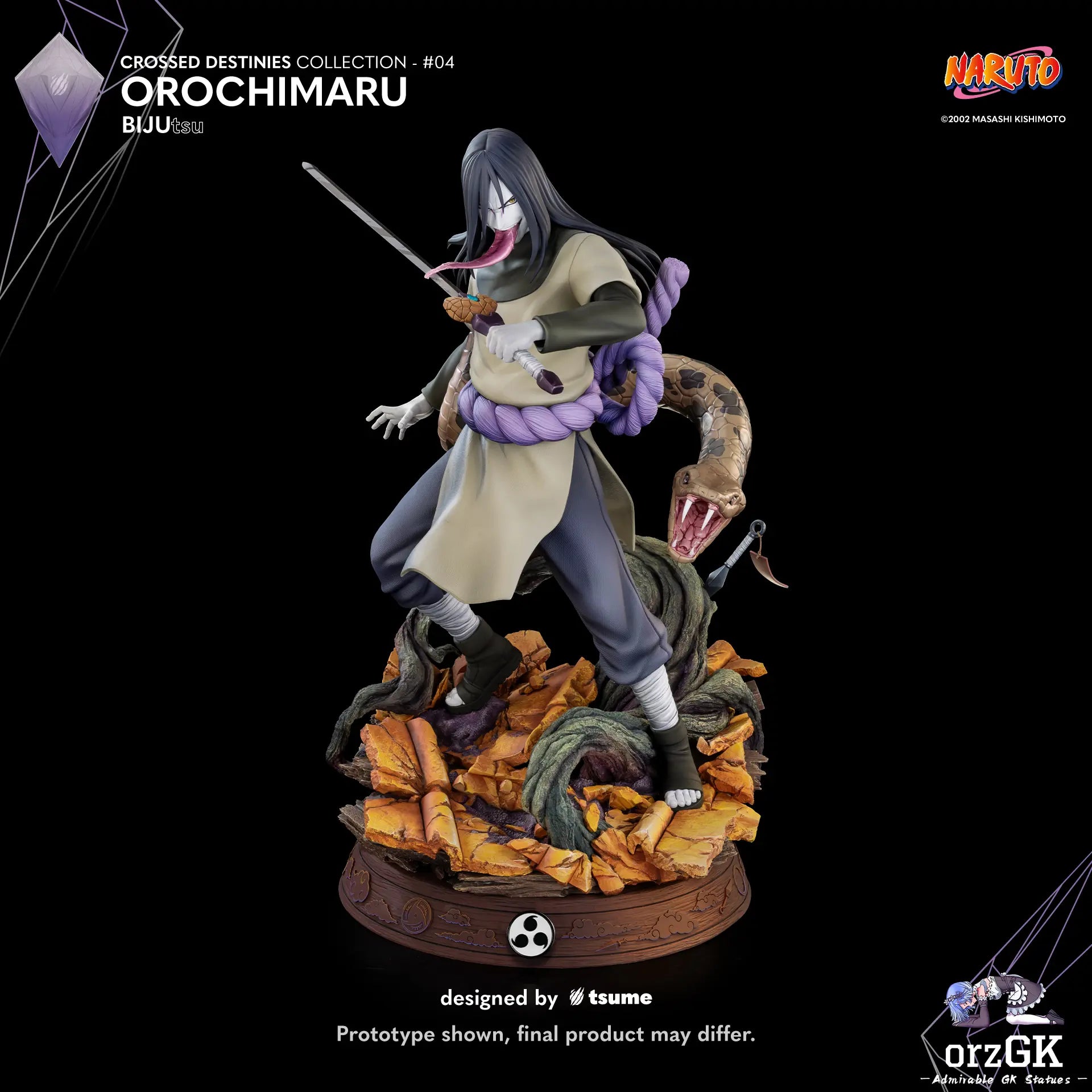 TSUME Studio - Naruto Orochimaru BIJUtsu (Licensed) resin statue Navy Toys anime figure