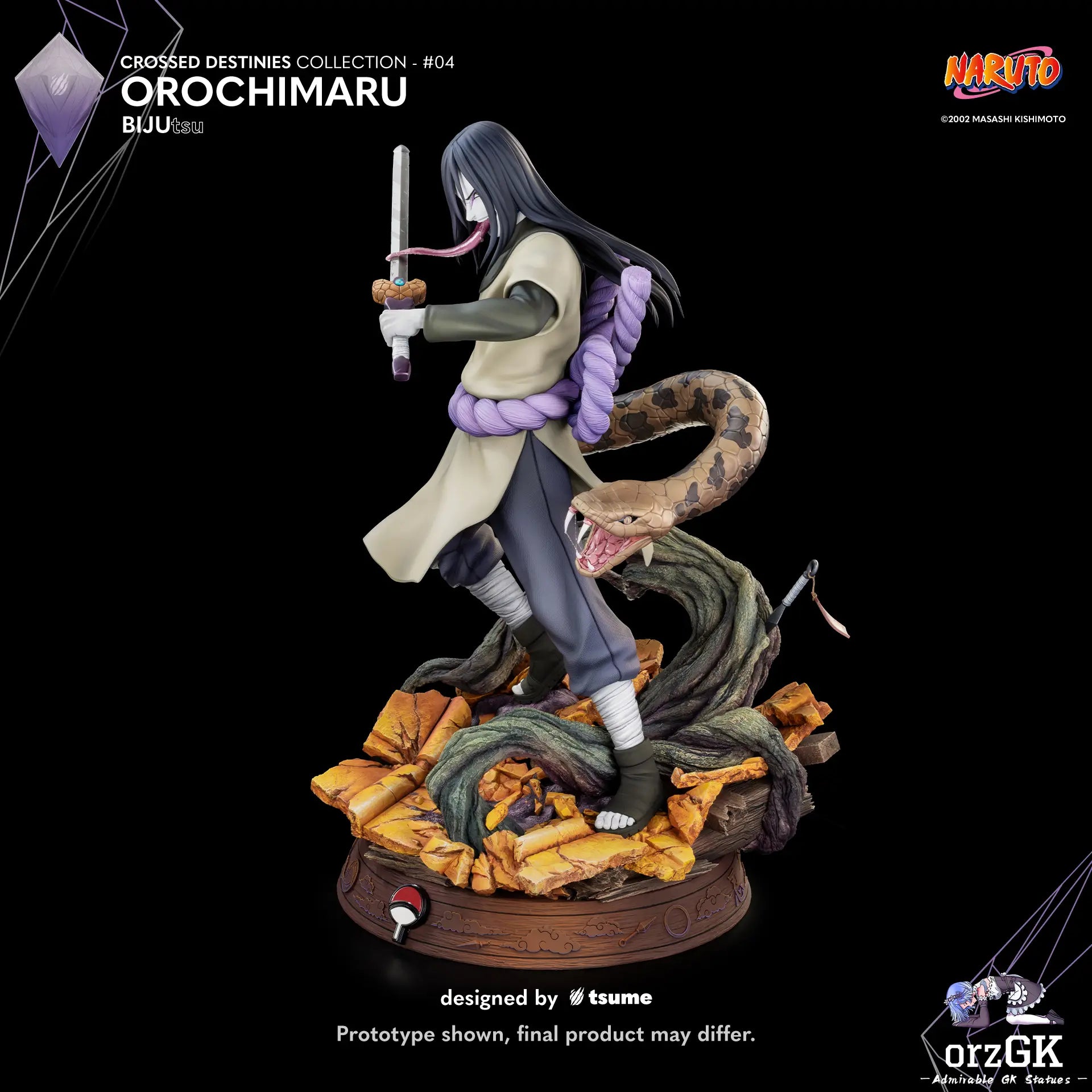 TSUME Studio - Naruto Orochimaru BIJUtsu (Licensed) resin statue Navy Toys anime figure