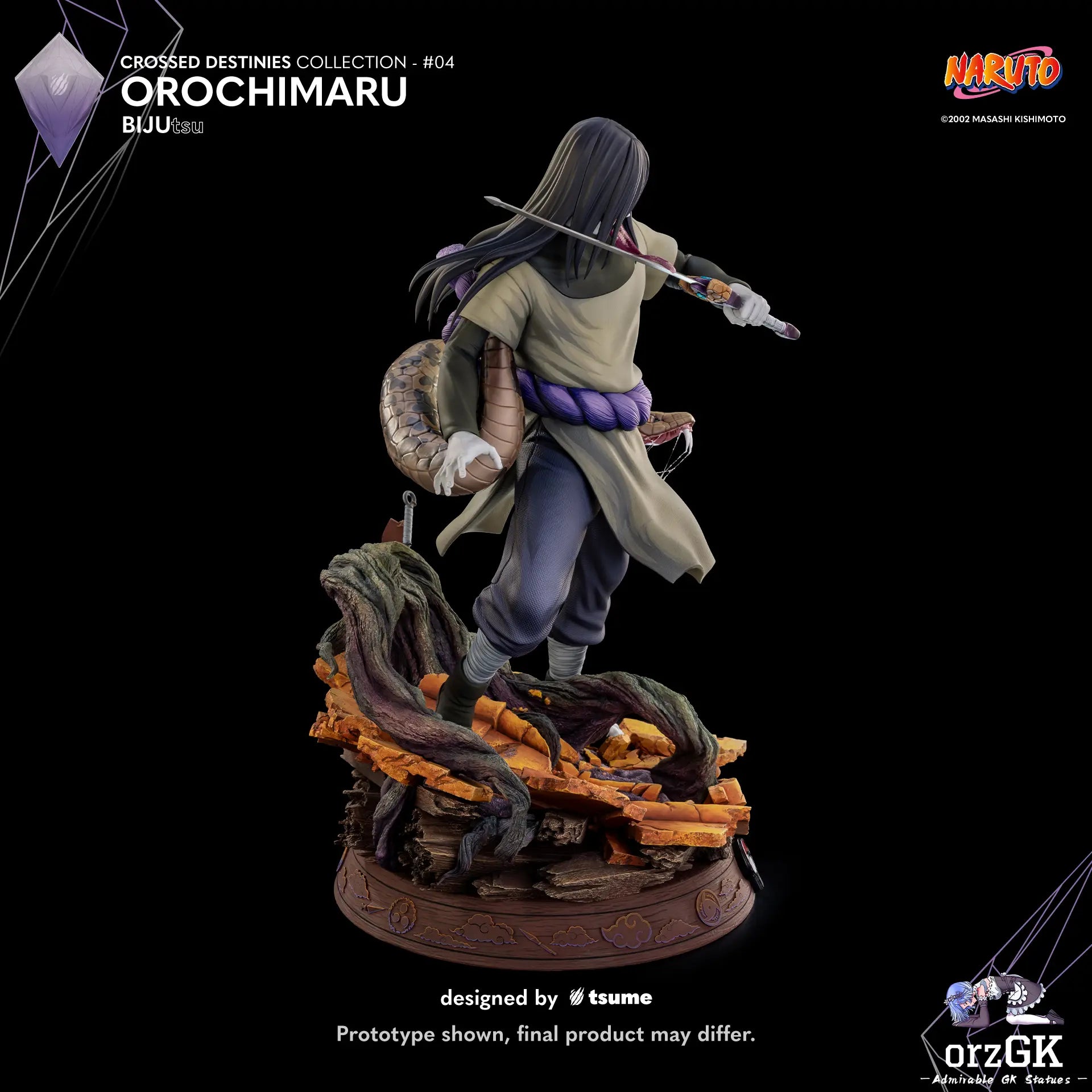 TSUME Studio - Naruto Orochimaru BIJUtsu (Licensed) resin statue Navy Toys anime figure