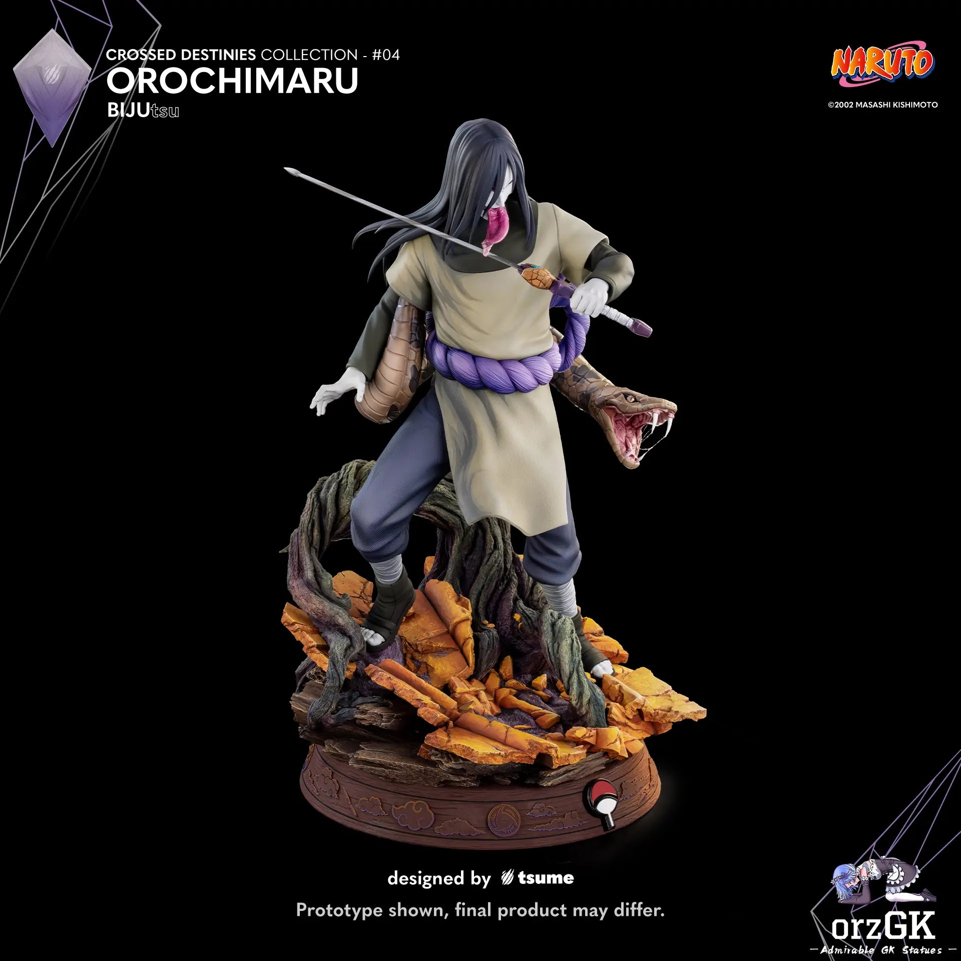 TSUME Studio - Naruto Orochimaru BIJUtsu (Licensed) resin statue Navy Toys anime figure