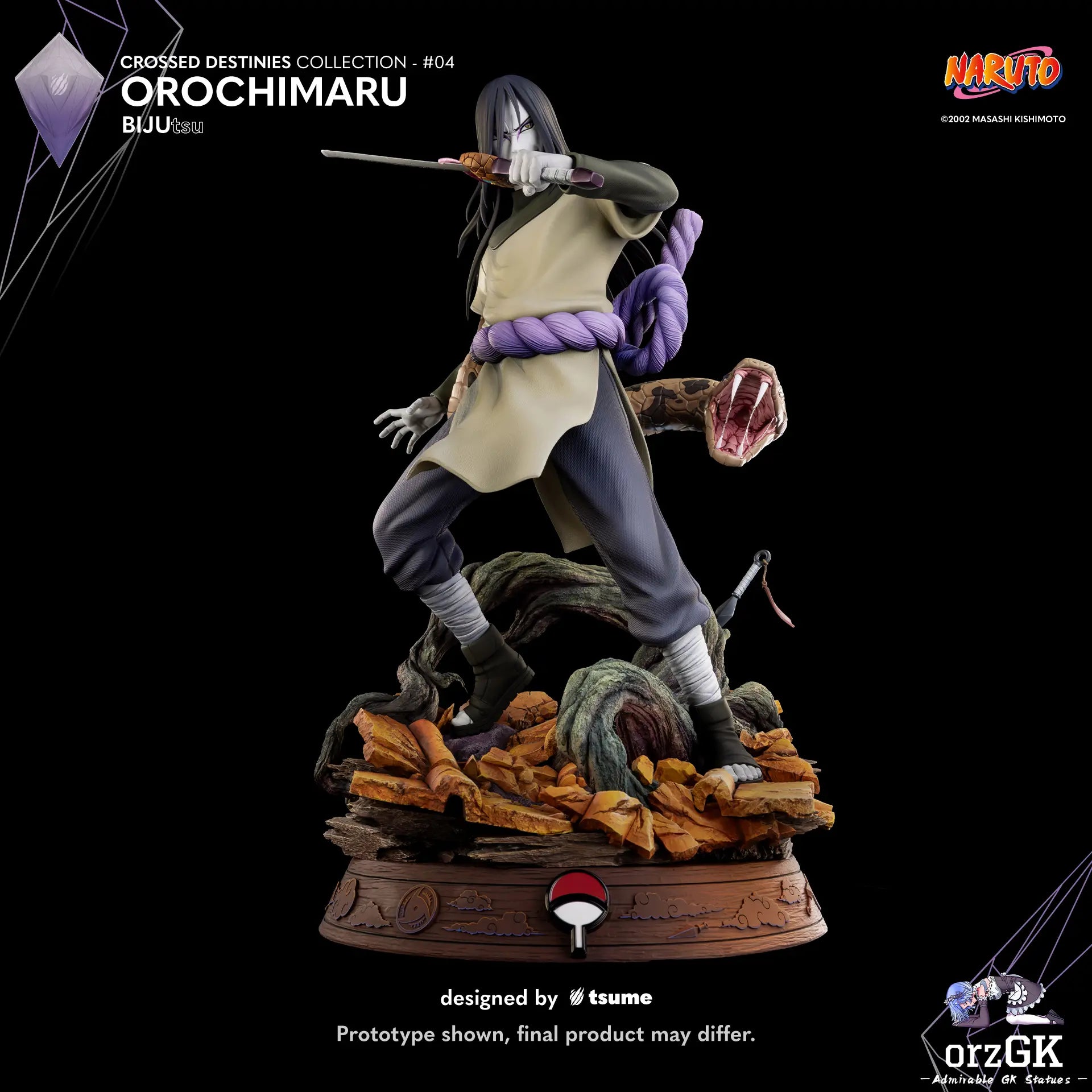TSUME Studio - Naruto Orochimaru BIJUtsu (Licensed) resin statue Navy Toys anime figure