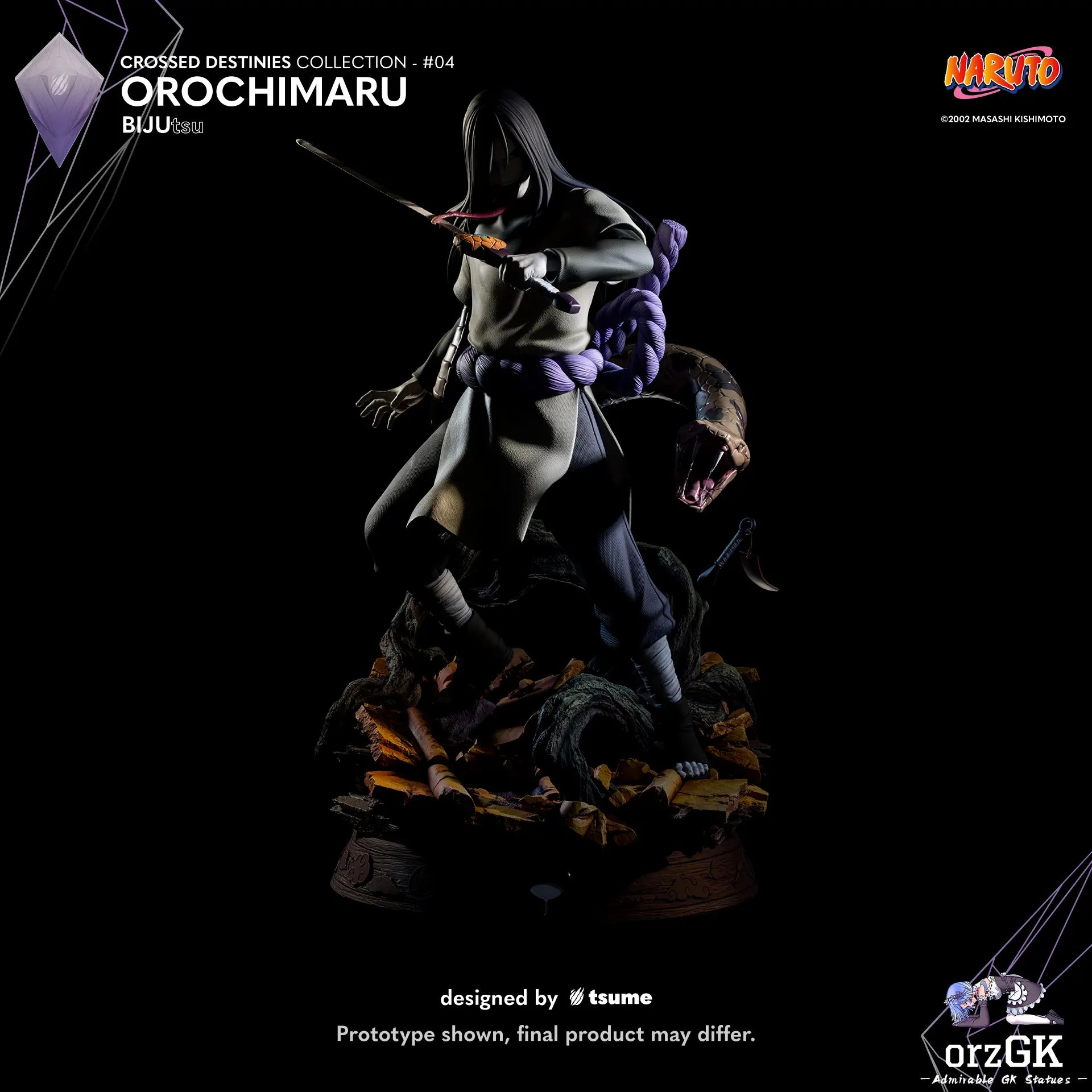 TSUME Studio - Naruto Orochimaru BIJUtsu (Licensed) resin statue Navy Toys anime figure