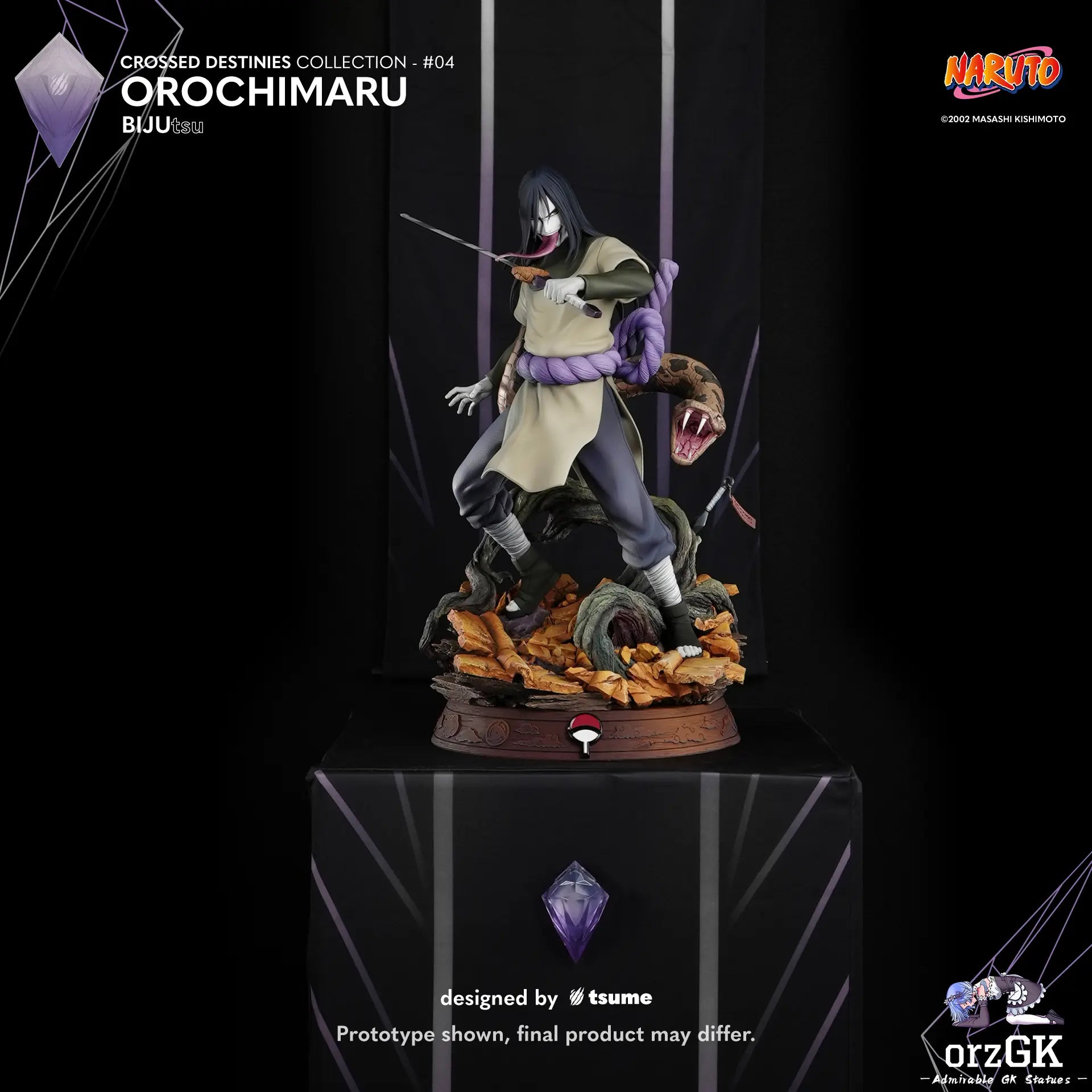 TSUME Studio - Naruto Orochimaru BIJUtsu (Licensed) resin statue Navy Toys anime figure
