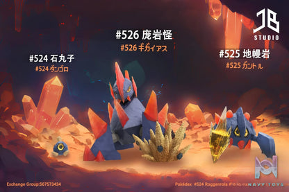 JB Studio – Pokémon Roggenrola & Boldore & Gigalith Evolution Set
