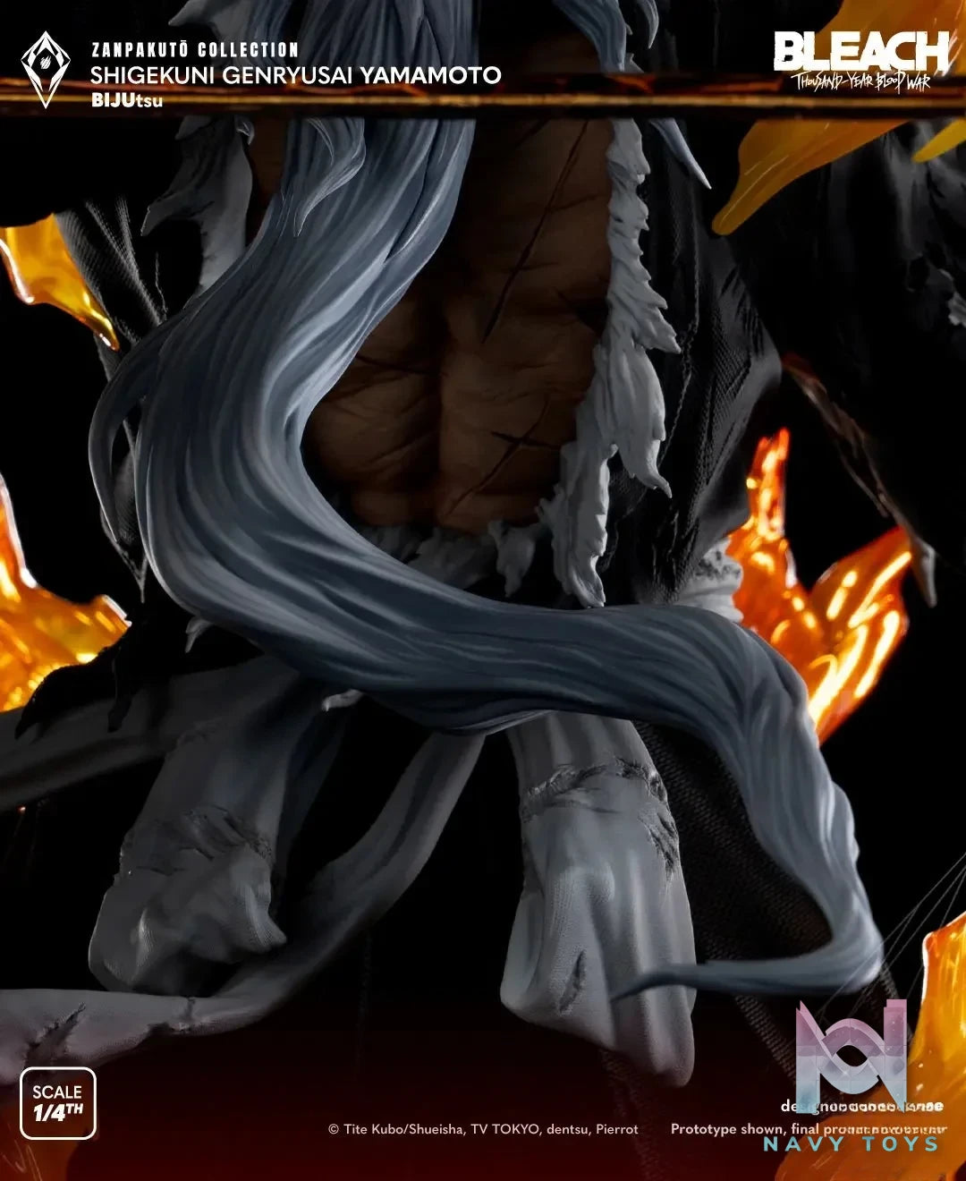 TSUME Studio - BLEACH Zanpakuto Collection Genryusai Shigekuni Yamamoto (Licensed) resin statue Navy Toys anime figure