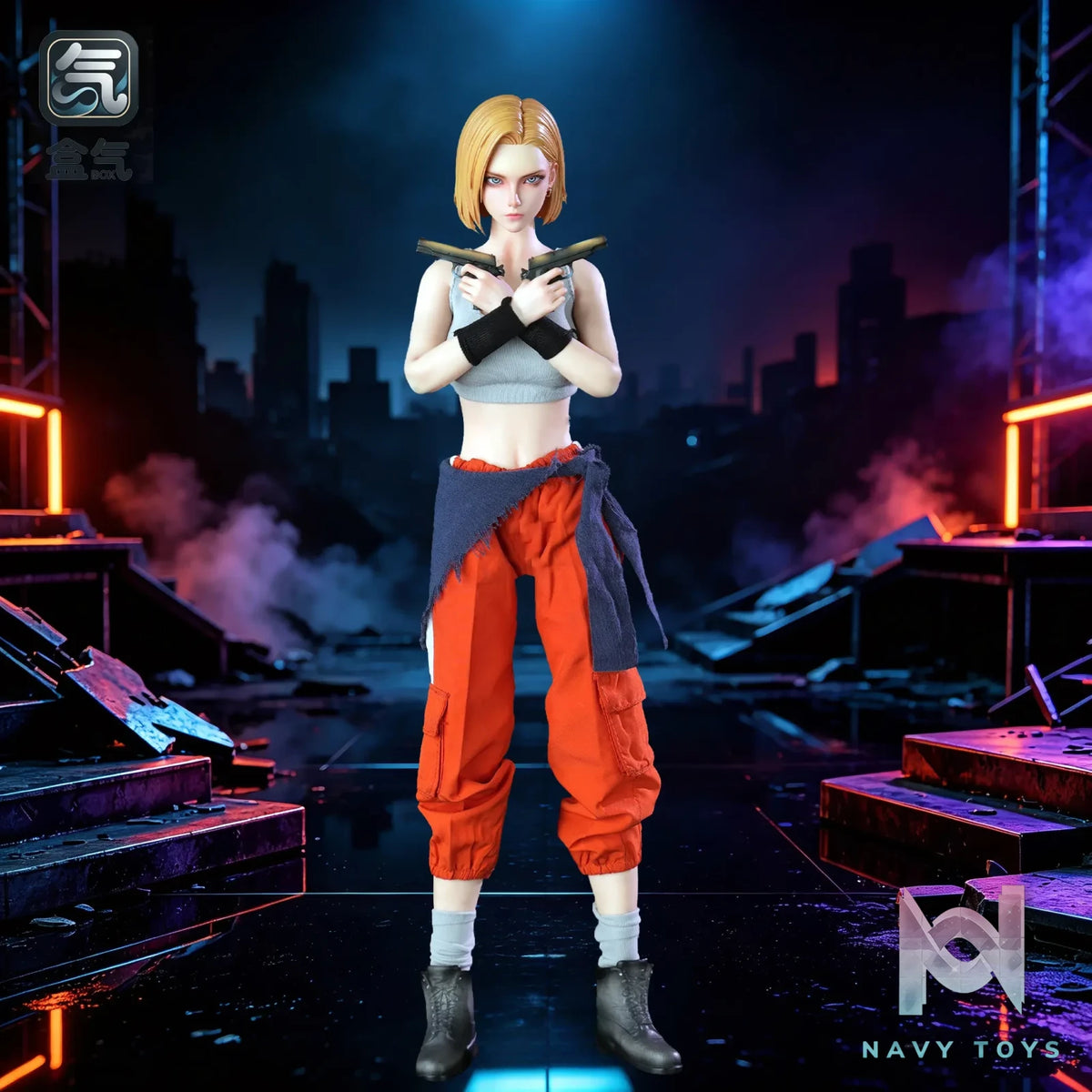 BoxQi Studio – 1/6 Android 18 Platinum Silicone Articulated Action Figure HQ03 Dragon Ball