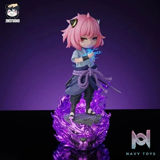 ZH Studio - Spy x Family Anya cos Uchiha Sasuke resin statue Navy Toys anime figure