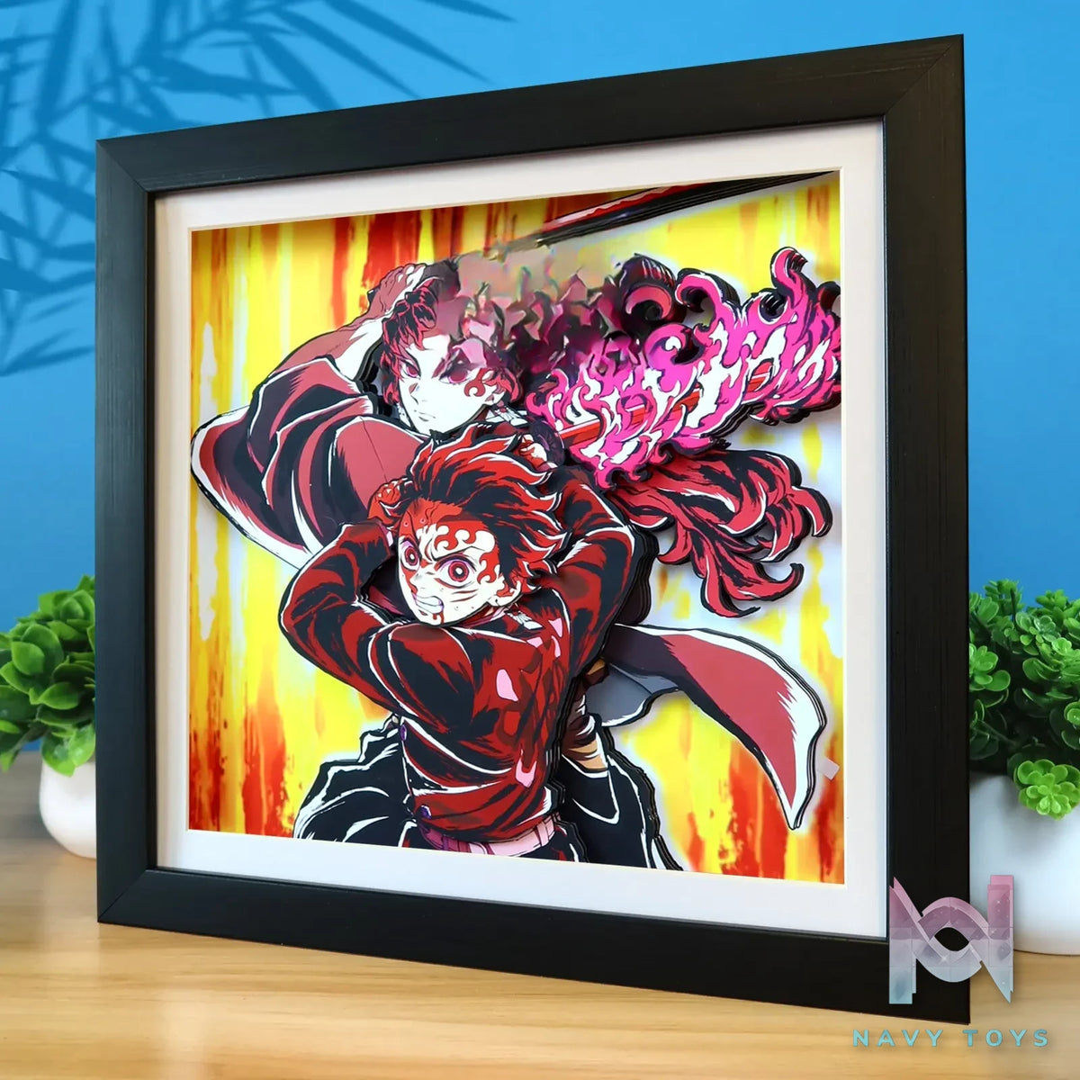 KALA HOME Studio – Tanjiro Kamado X Yoriichi Tsugikuni 3D Decorative Painting Demon Slayer