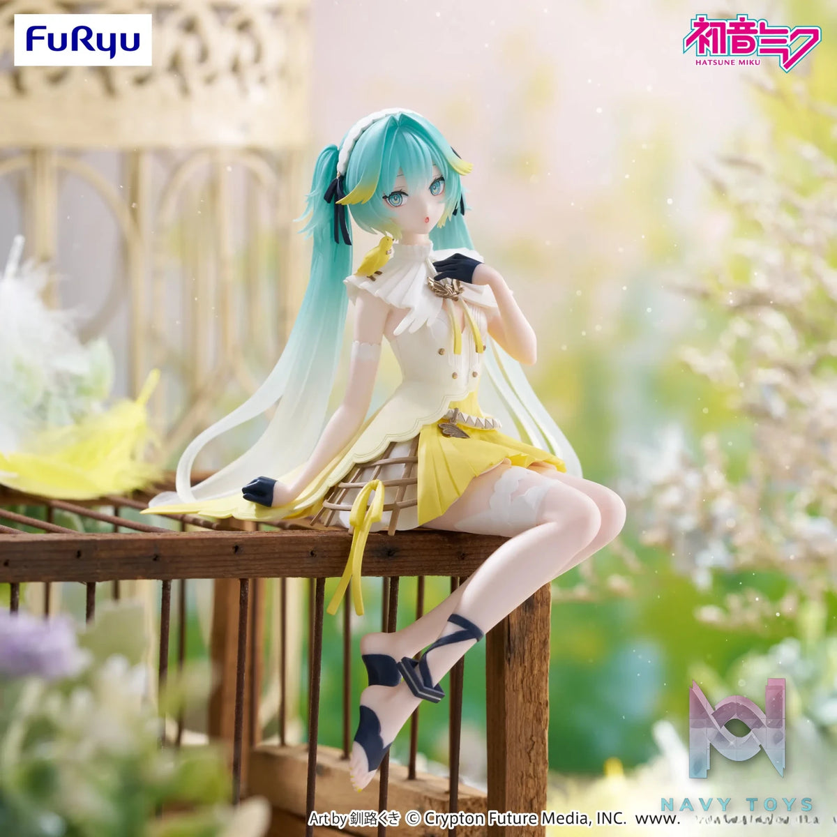 FURYU – Hatsune Miku Noodle Stopper Figure Canary Bird (Licensed)