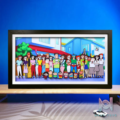 Yu Zhi Jiang Studio – Crayon Shin-chan Multiple Characters Series #2 3D Decorative Painting Crayon Shin-chan