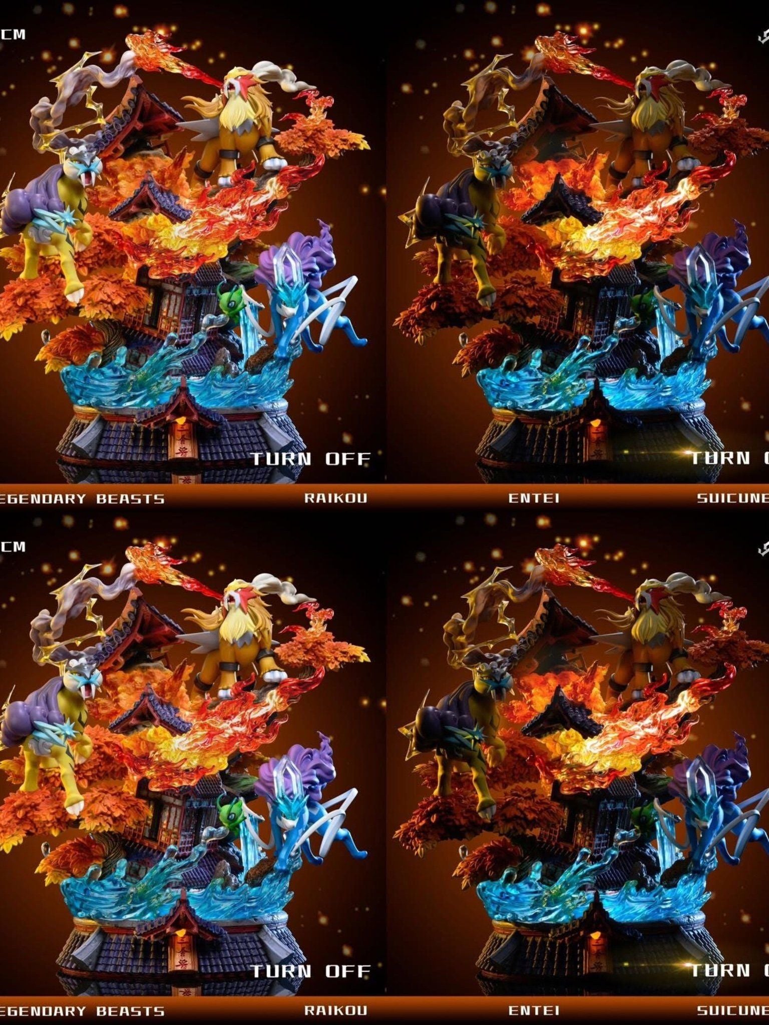 Entei & Raikou & Suicune - Pokemon - 666 Studio resin statue 666 Studio anime figure