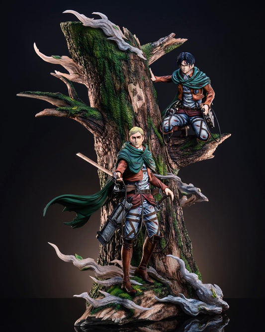 Levi Ackerman & Erwin Smith resin statue Hertz studio anime figure