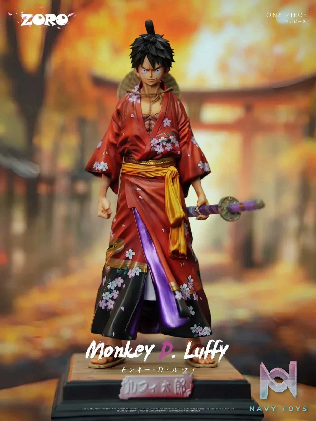 Zoro Studio - One Piece Kimono Luffy resin statue Navy Toys anime figure