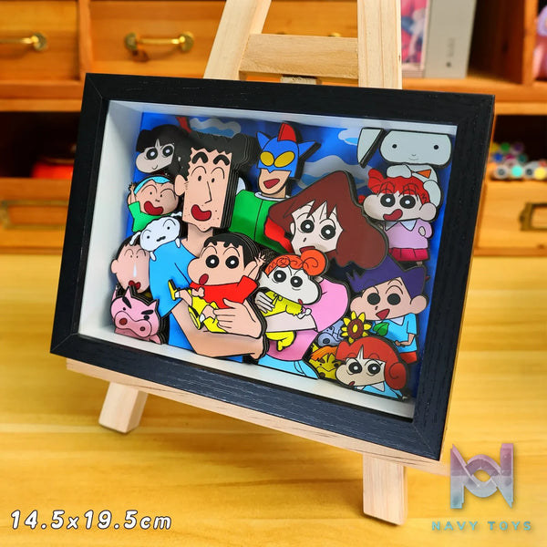 Yu Zhi Jiang Studio – Crayon Shin-chan Multiple Characters 3D Decorative Painting Crayon Shin-chan