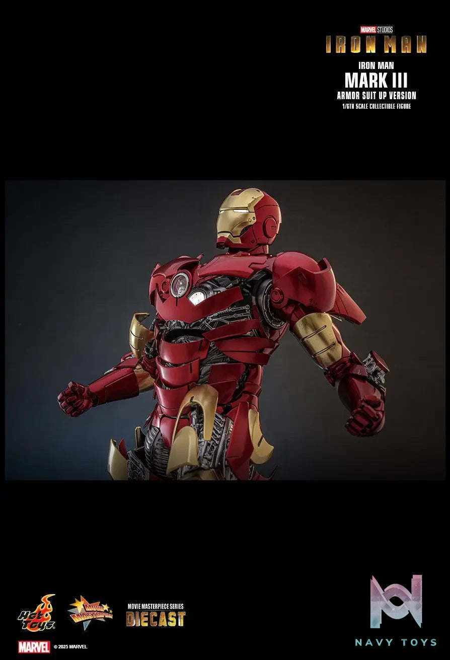 Hottoys – Iron Man Mark III (Armor Suit Up Version) 1/6th scale Collectible Figure MMS825D72 (Licensed)