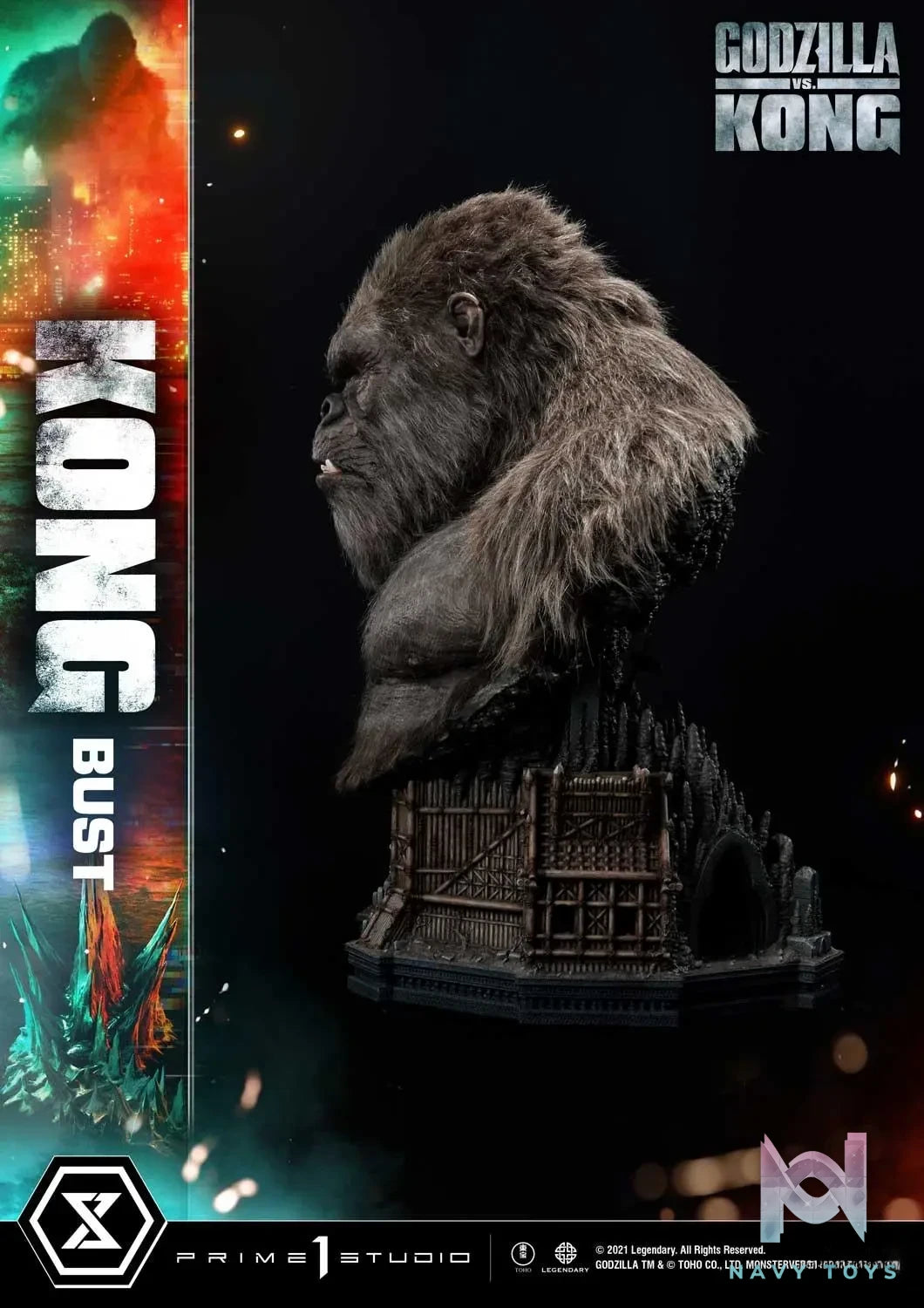 Prime 1 Studio – Life Size Bust Godzilla vs Kong Kong LSGVK-02 (Licensed)