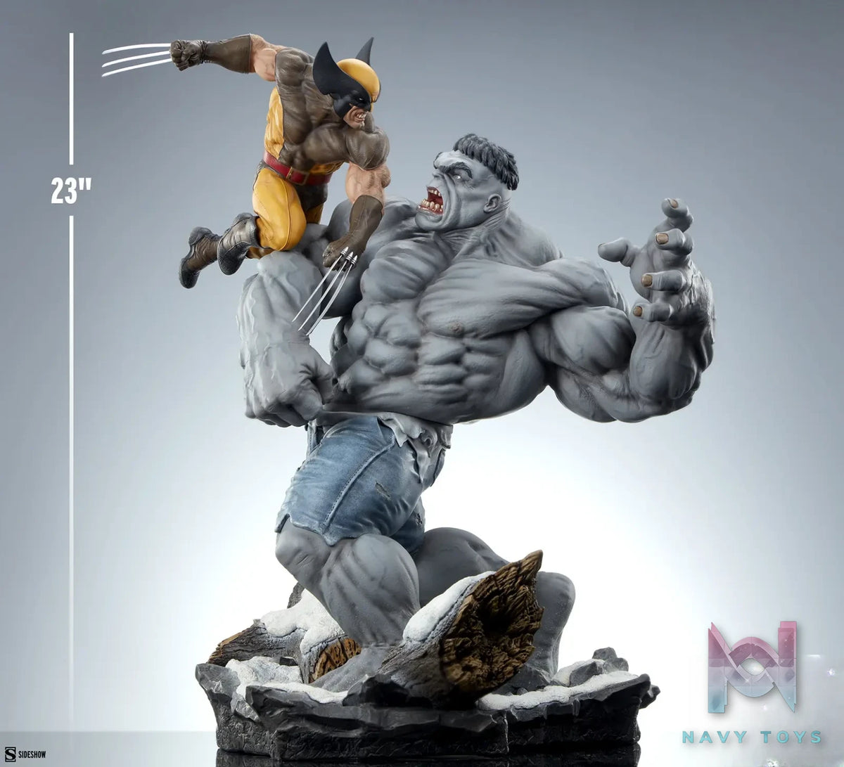 Sideshow Collectibles – Marvel collectible Grey Hulk vs Wolverine 2002162 (Licensed)