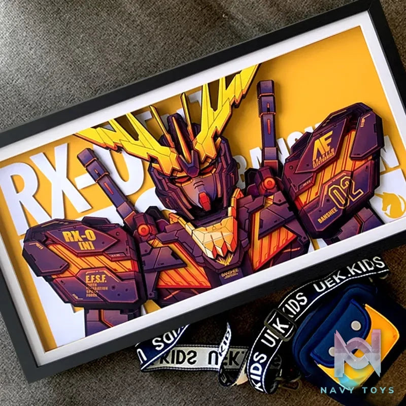 KALA HOME Studio – Unicorn Gundam 02 Banshee 3D Decorative Painting Gundam