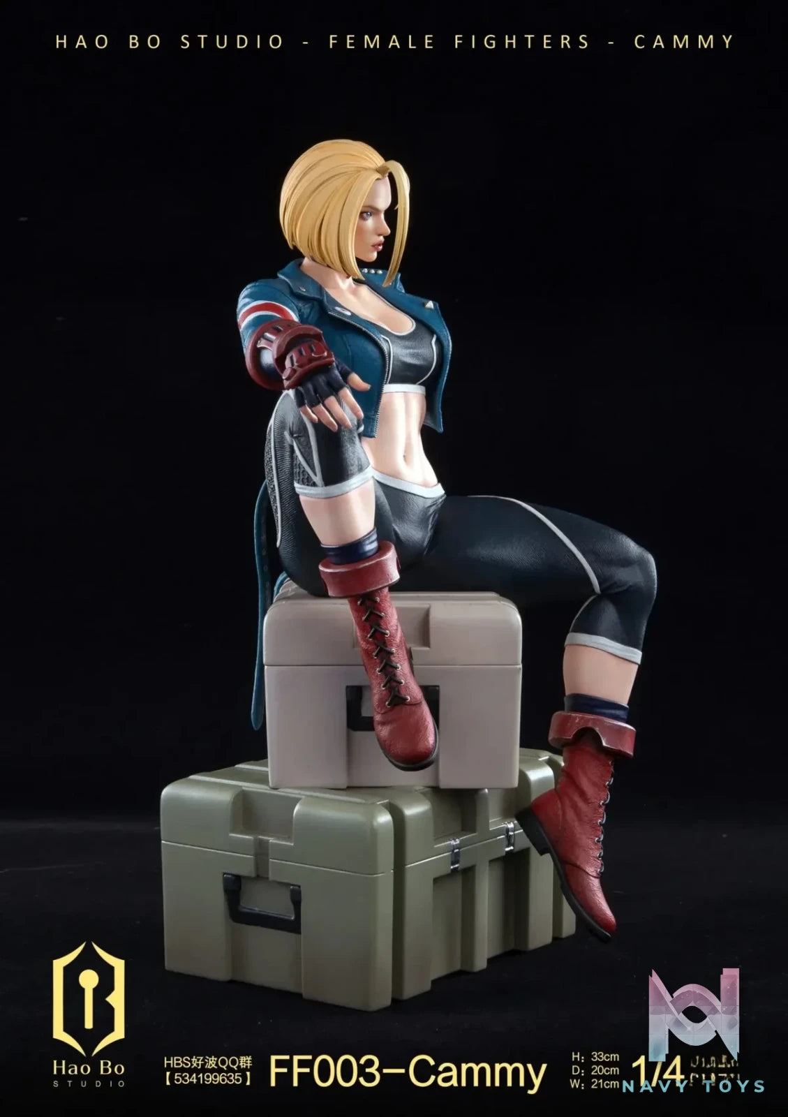 HAO BO Studio - 1/4 Statue Female Fighter Series FF003 Cammy resin statue Navy Toys anime figure