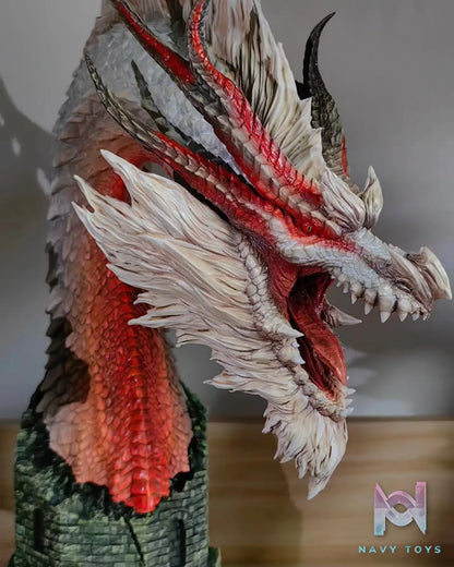 Dragon Frontier Studio – Monster Hunter White Fatalis Head Sculpture