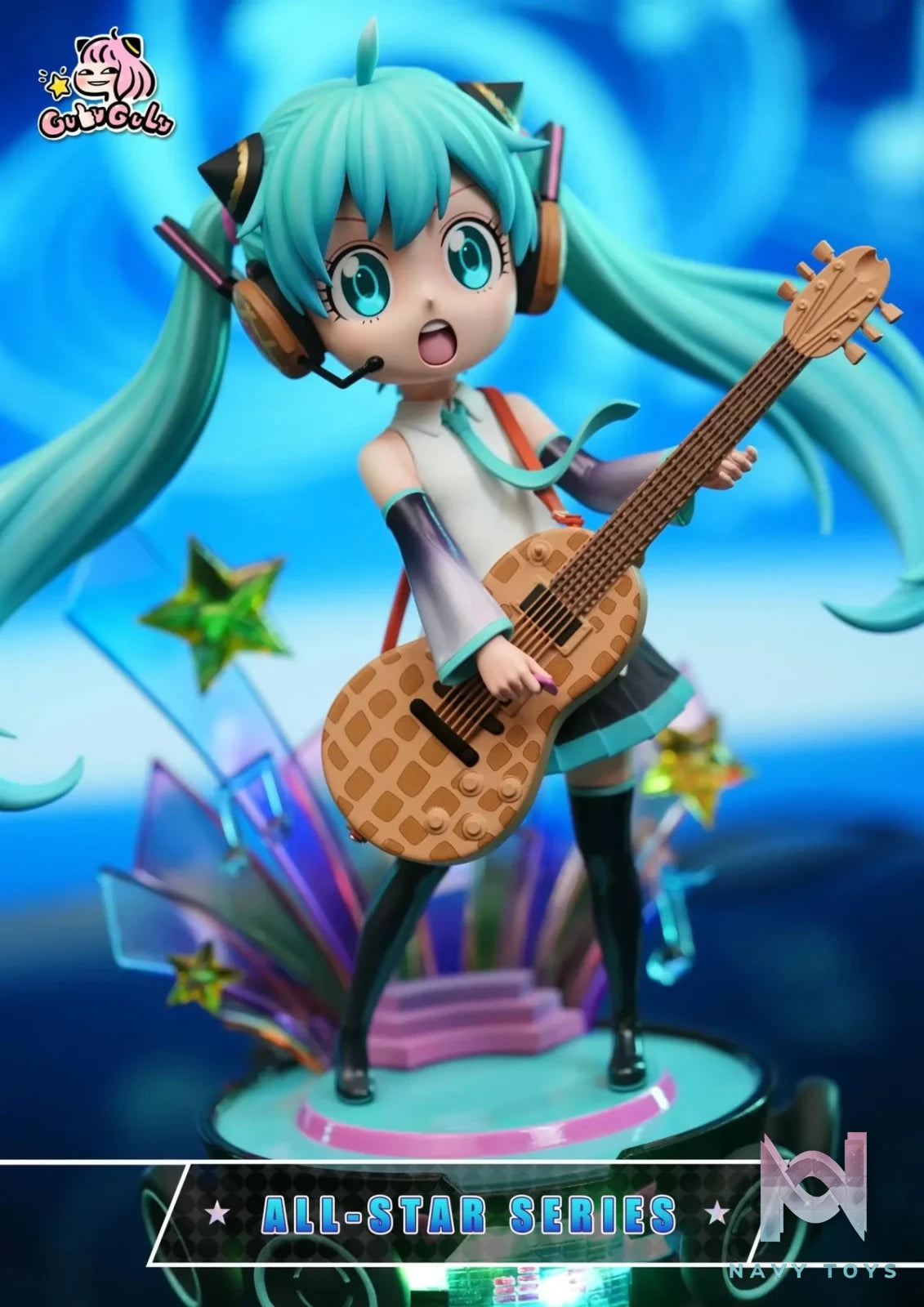 GULUGULU Studio - Spy x Family Anya Forger Cosplaying Hatsune Miku Guitar Girl resin statue Navy Toys anime figure